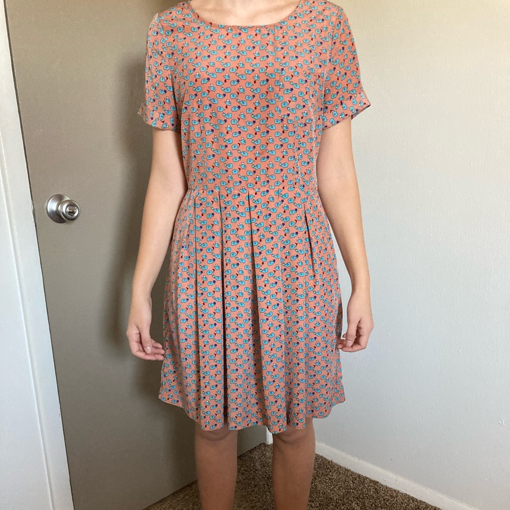 Vintage Elephant Preppy Babydoll Dress